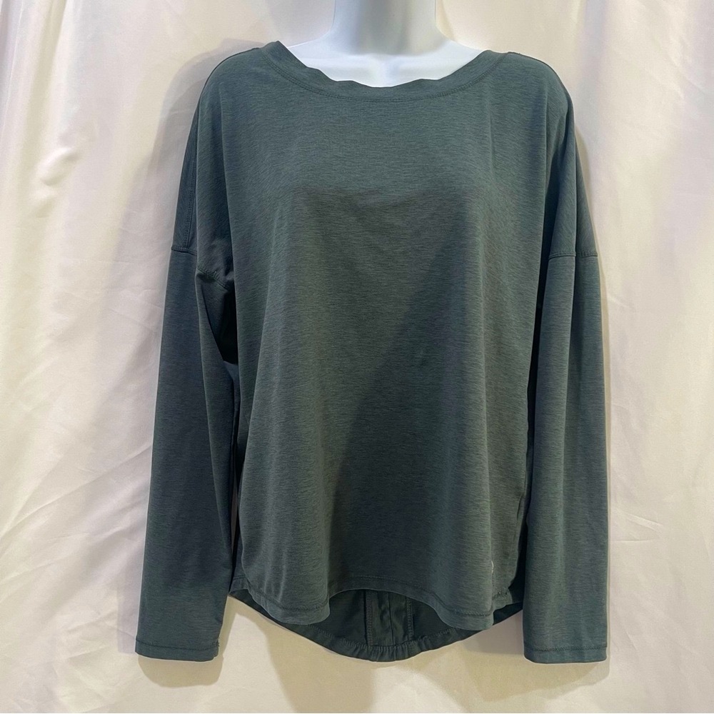 Apana Olive Green Women's Long Sleeve Top Athletic Size Small